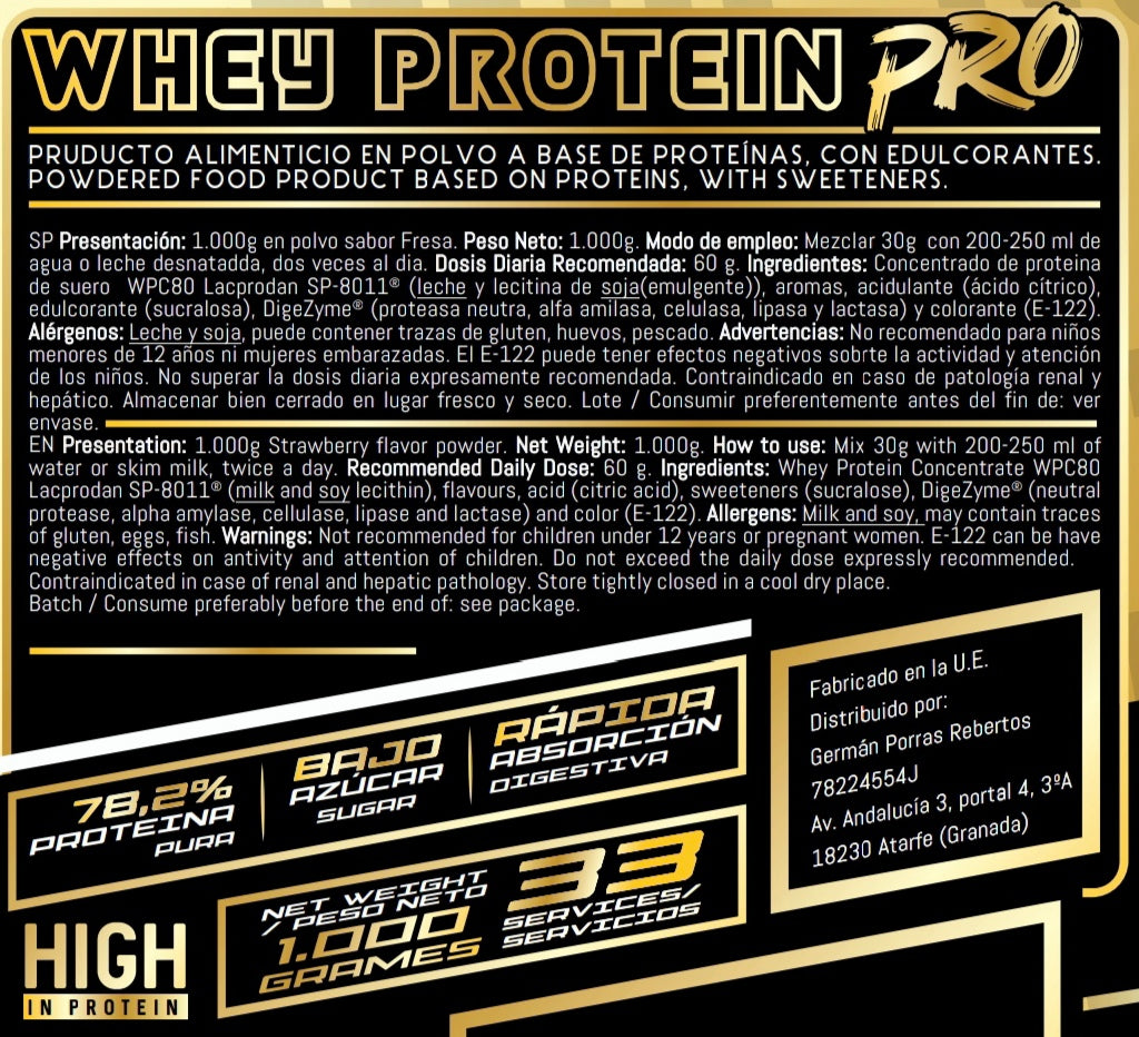 WHEY PROTEIN LACPRODAN8011® + DIGEZYME®